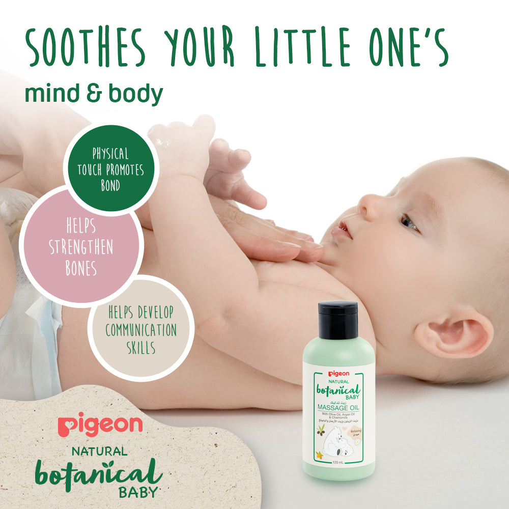 Pigeon Natural Botanical Baby Massage Oil – 120ml