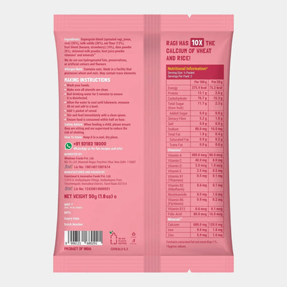 Slurrp Farm- NO ADDED SUGAR, Strawberry, Ragi & Rice Cereal