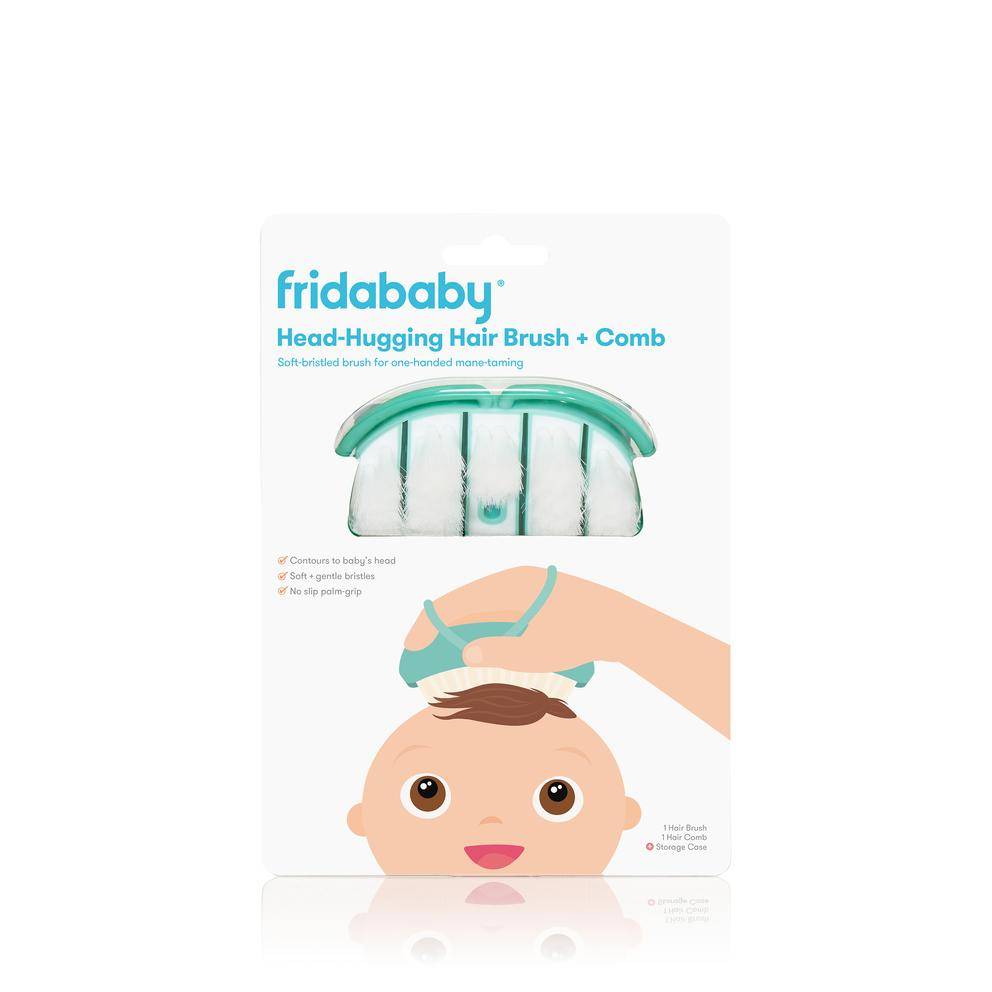 Baby Head-Hugging Hairbrush + Styling Comb Set-Fridababy