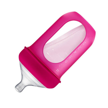 Boon Silicone Bottle 8oz Pink