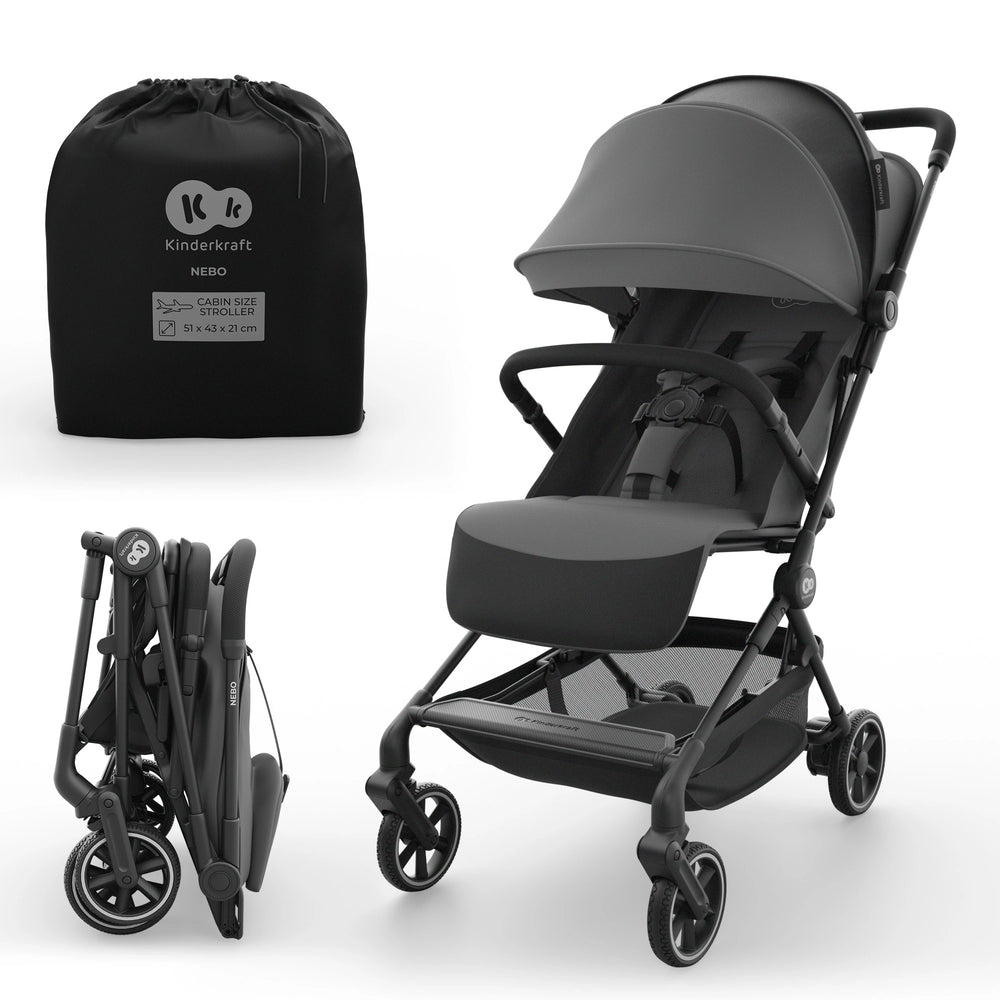 Kinderkraft - Nebo Cabin Lightweight Stroller - Grey