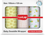 Luv Lap - Muslin Swaddle Set of 3 - Pineapple Leaves