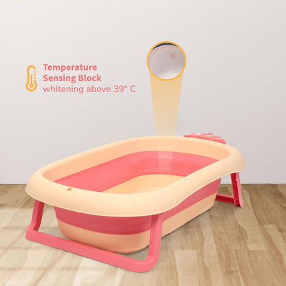 Nurtur - Collapsible Baby Bathtub - Orange/Pink