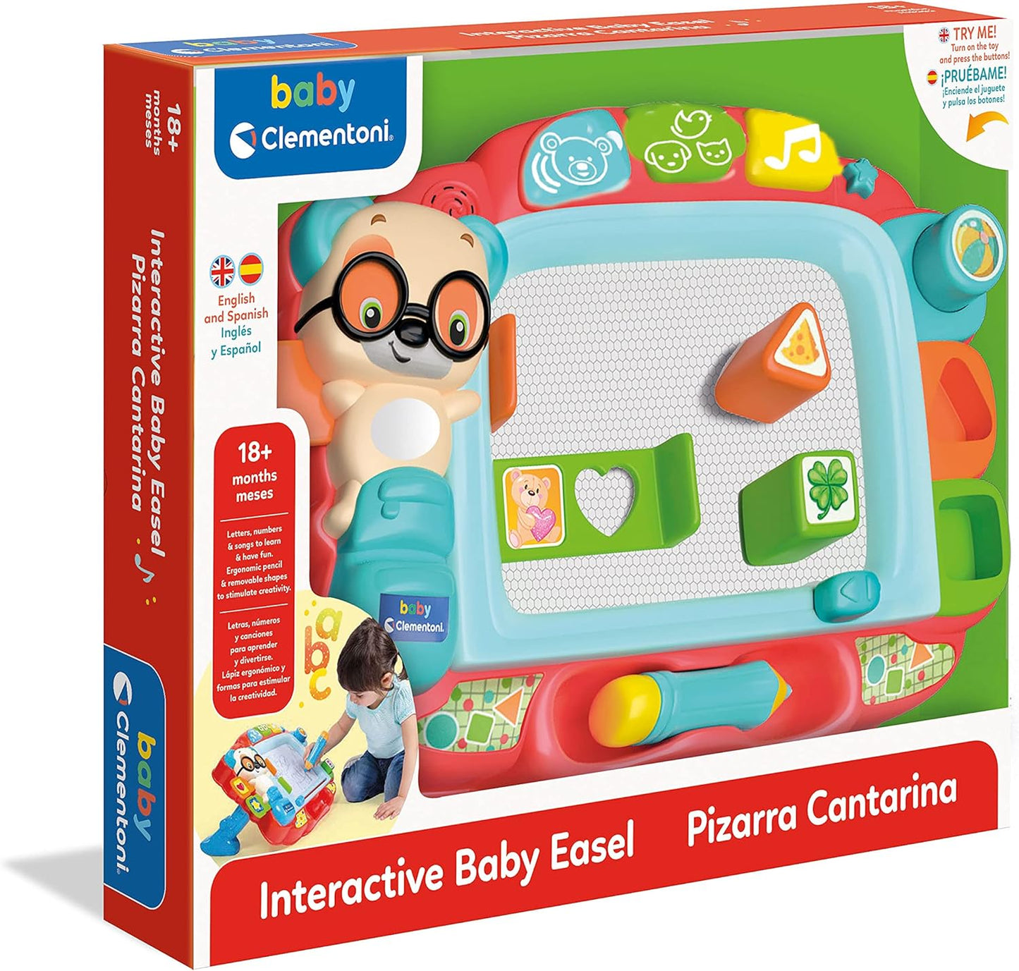 Clementoni -Interactive Battery Operated Baby Easel