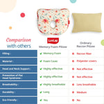 Luv Lap - Baby Memory Foam Head Pillows Teddy - Animal Yellow
