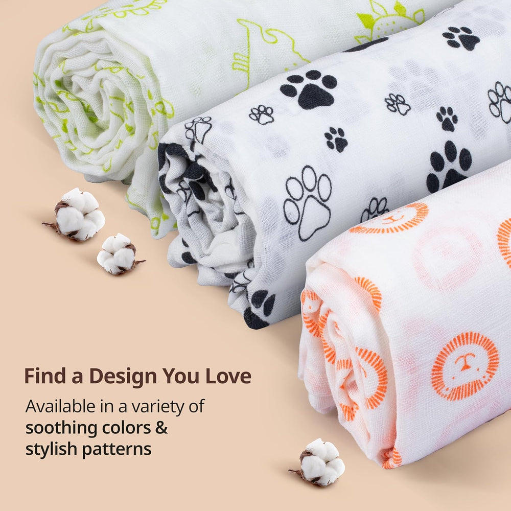 Luv Lap - Muslin Swaddle Set of 4 - Animals