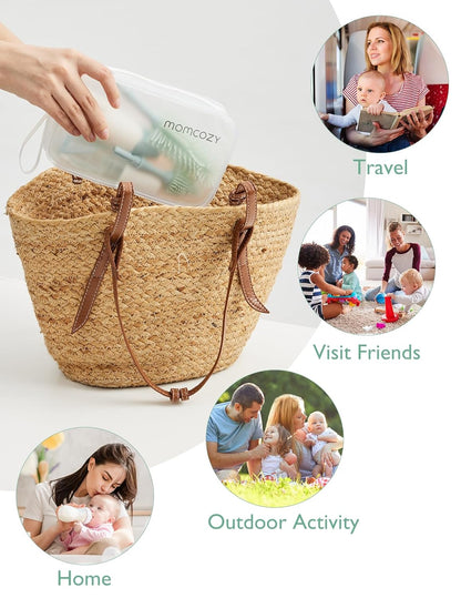 Momcozy Innovative Push-Press Design Bottle Brush Kit