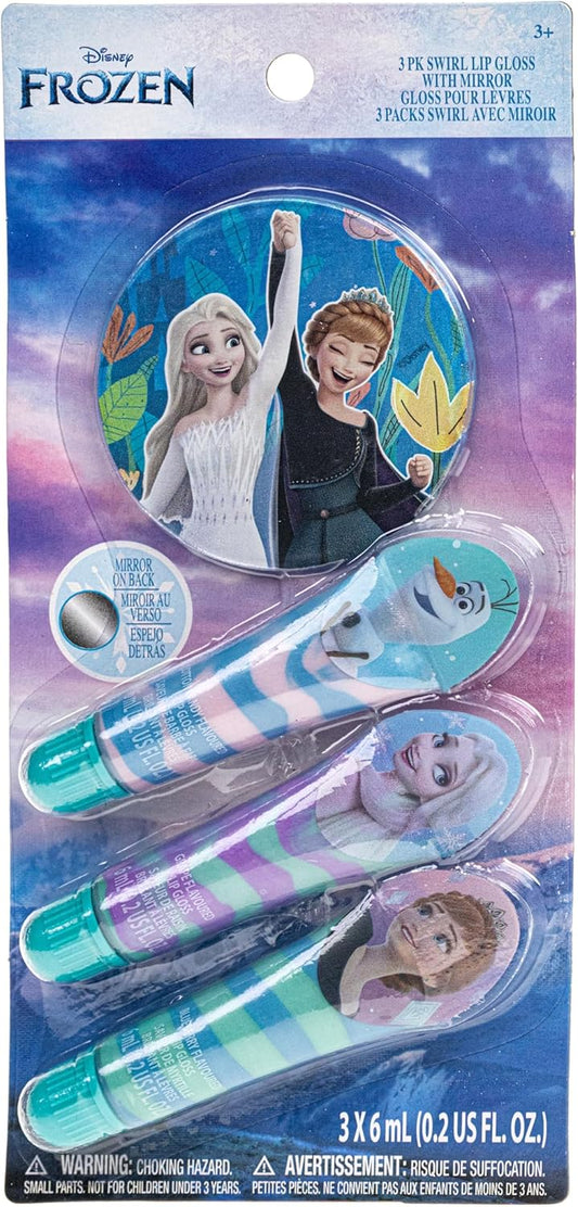 Townley Girl Disney Frozen - 3 Pk Swirl Lip Gloss With Mirror