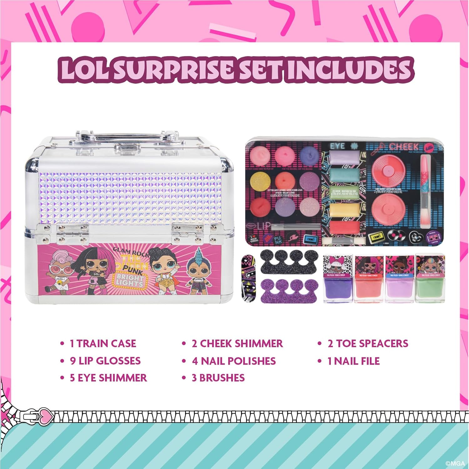 LOL Surprise! Townley Girl Train Case Cosmetic Makeup – Little Wings