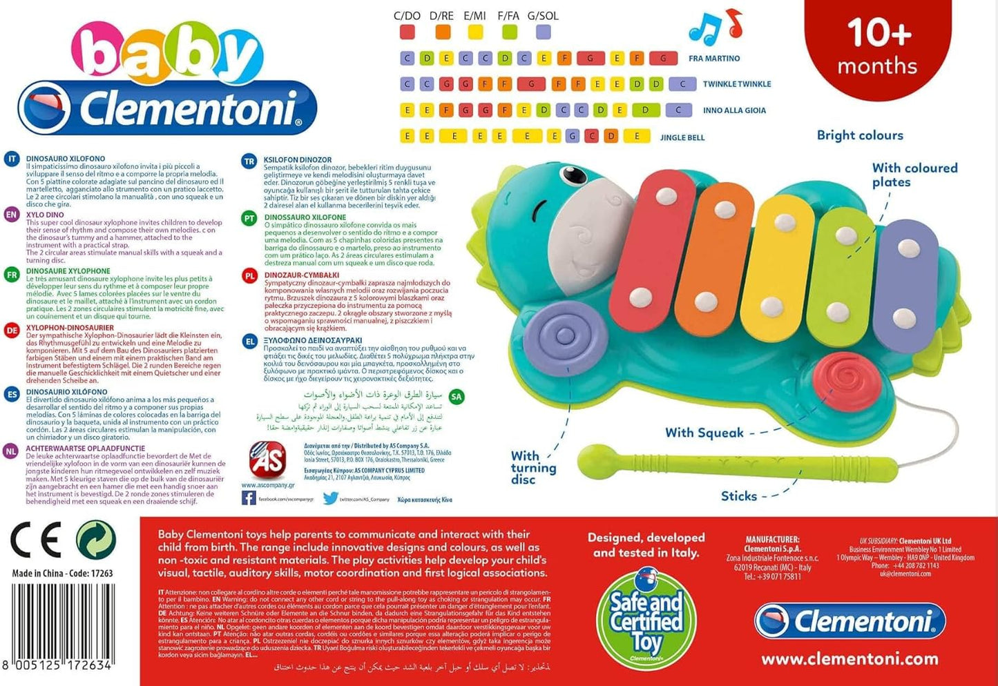 Clementoni-Baby Musical Xylophone