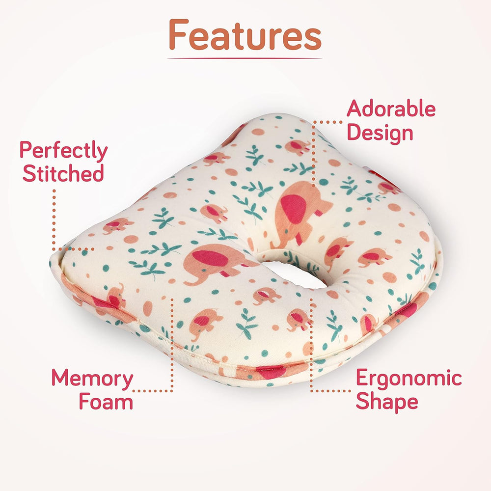 Luv Lap - Baby Memory Foam Head Pillows Teddy - Animal Yellow