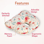 Luv Lap - Baby Memory Foam Head Pillows Teddy - Animal Yellow