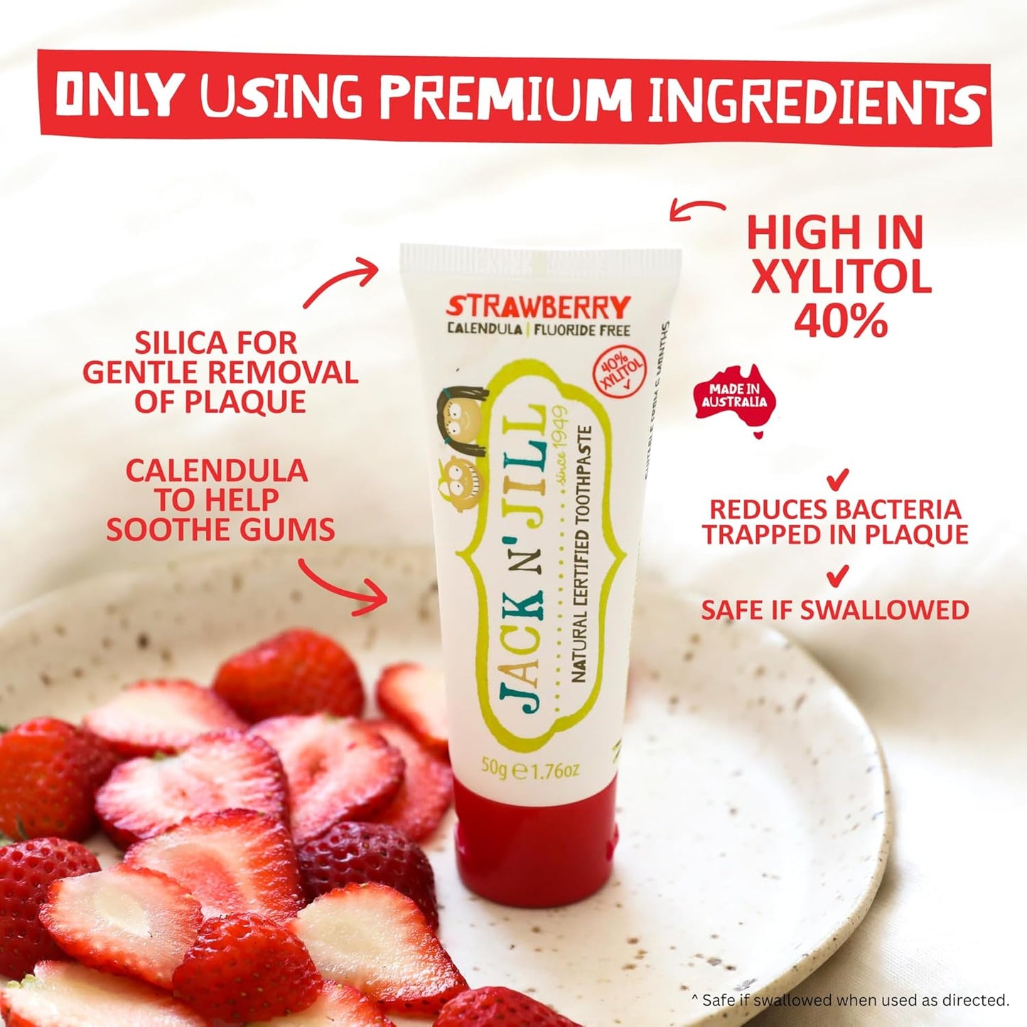 Jack N' Jill Natural Certified Toothpaste - Flavor Free 50g