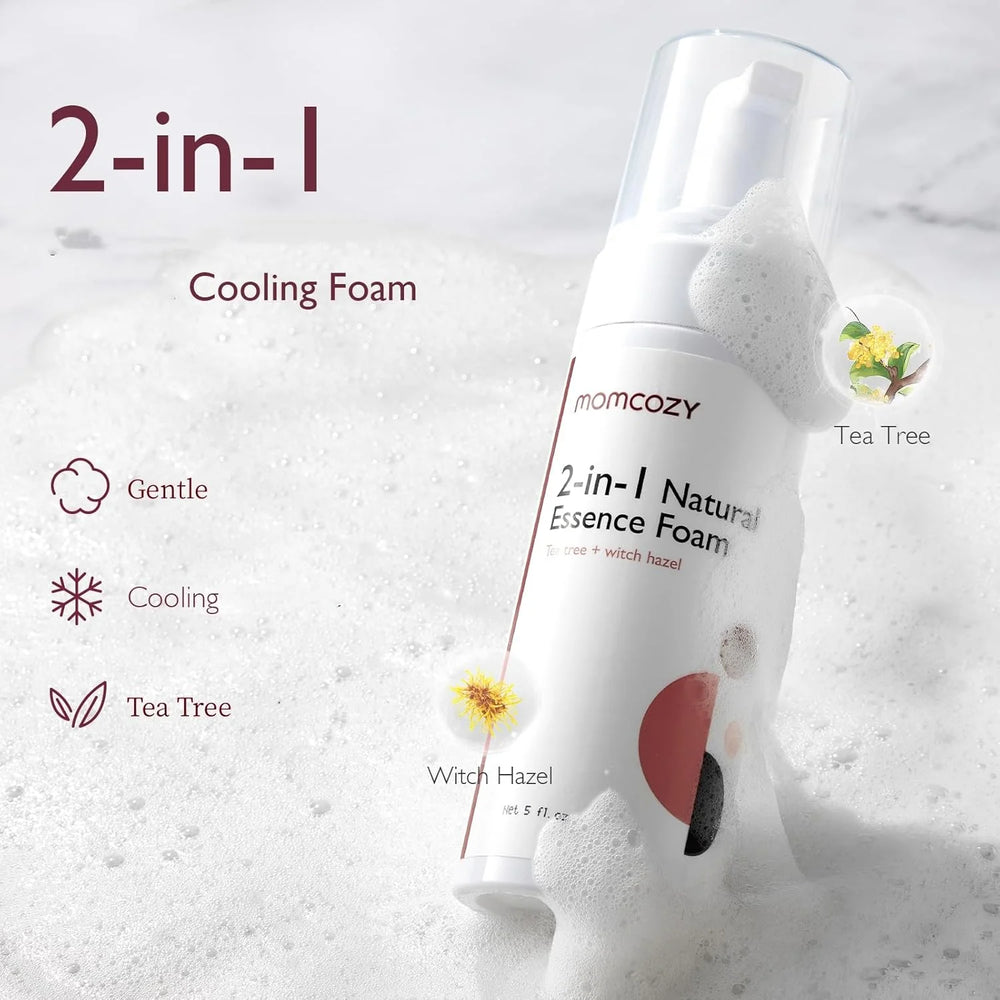 Momcozy 2-in-1 Natural Essence Foam - Tea Tree & Witch Hazel