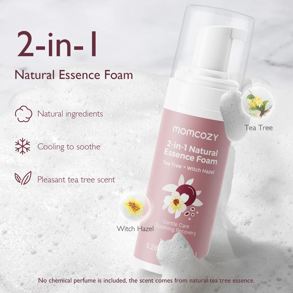 Momcozy 2-in-1 Natural Essence Foam - Tea Tree & Witch Hazel