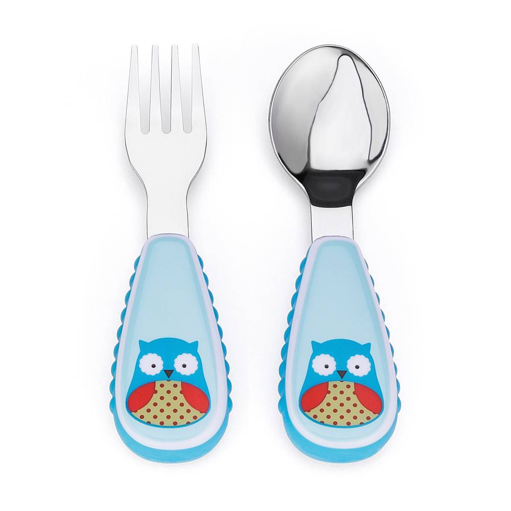 SkipHop Zootensils Fork & Spoon-Owl