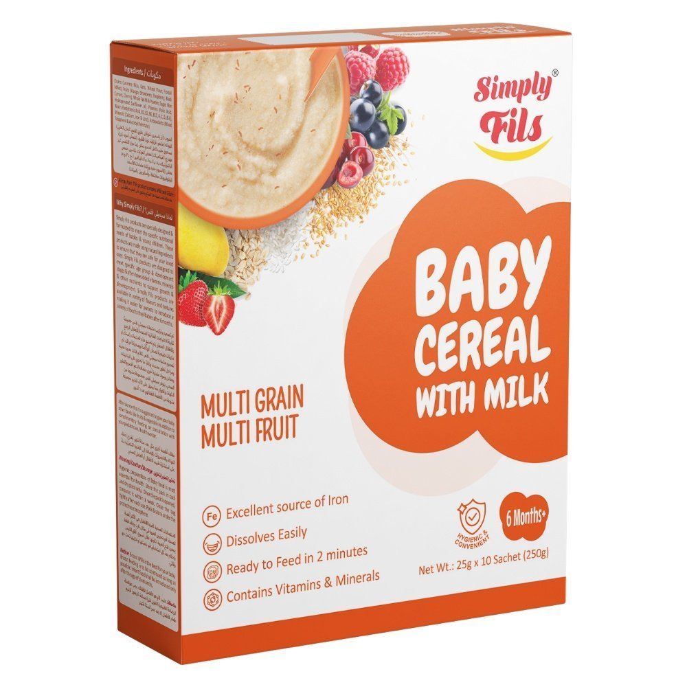 Simply Fils Baby Cereal with Milk Multigrain Multifruit