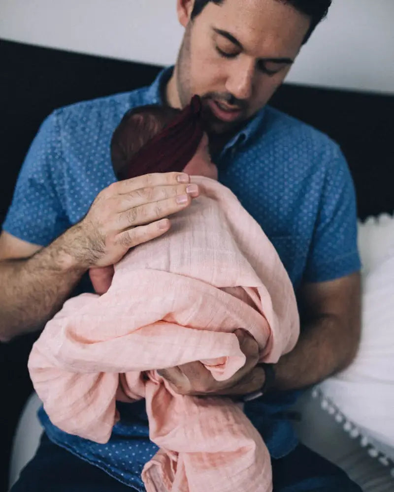 Little Unicorn - Cotton Muslin Swaddle -Rose Petal