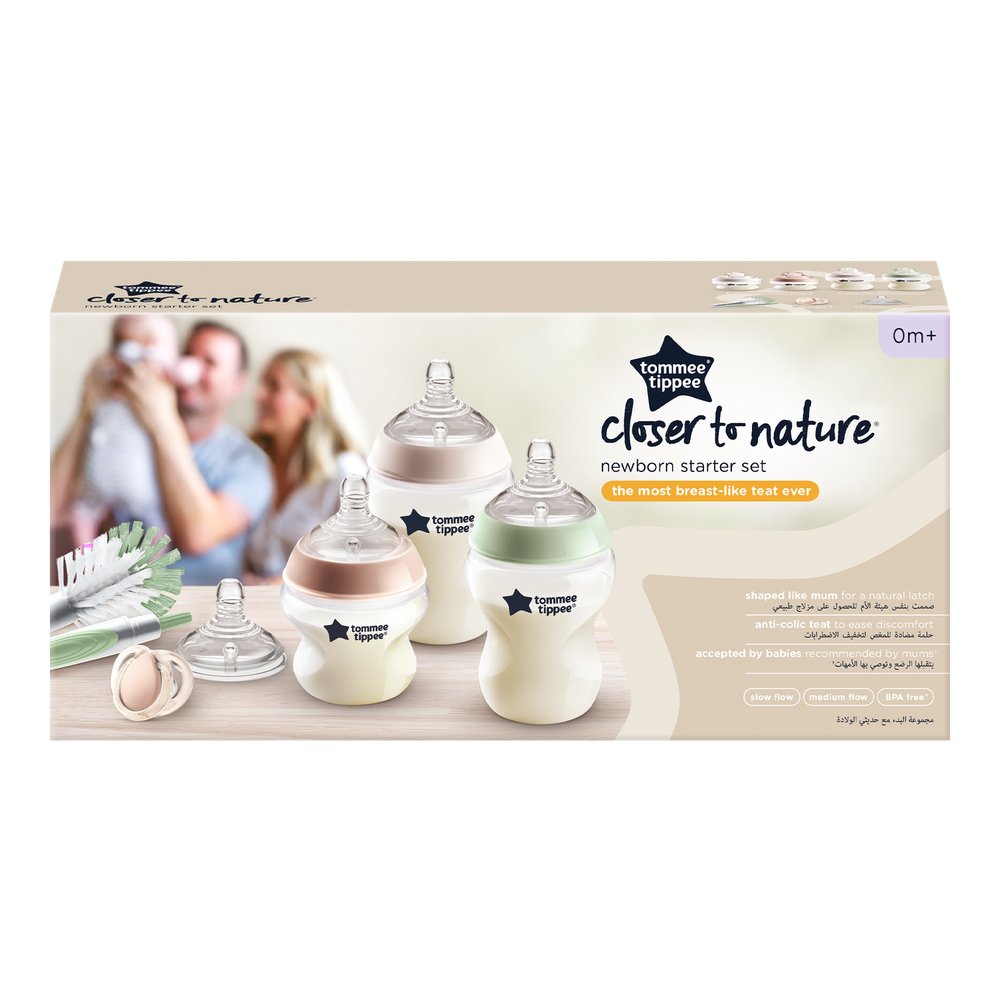 Tommee Tippee Closer to Nature Feeding Bottle Kit- Clear