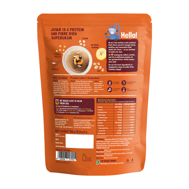 Slurrp Farm-Classic Millet Pancake Mix 150G