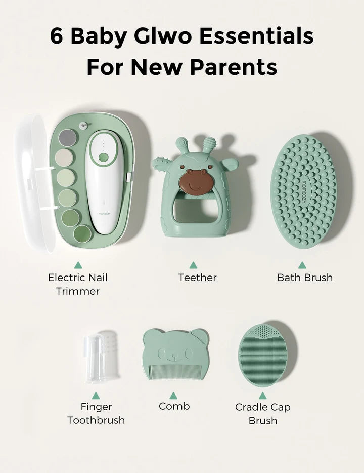 Momcozy Glow Baby Kit accessories displayed together
