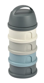 Beaba - 4 Compartments Formula Milk Container -Mineral grey/blue
