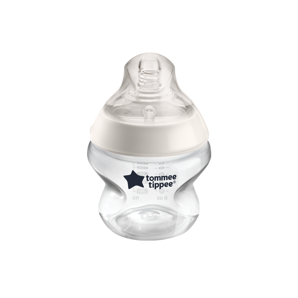 Tommee Tippee Closer to Nature Feeding Bottle, 150ml x 1  - Clear