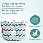 Luv Lap - Baby Memory Foam Head Pillows Teddy - Lines Blue