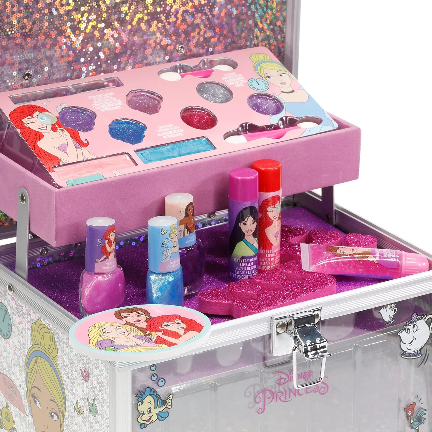 Disney Princess - Townley Girl Train Case Cosmetic Makeup Set