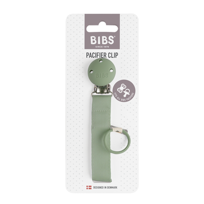 Bibs Pacifier Clip Ribbon Sage