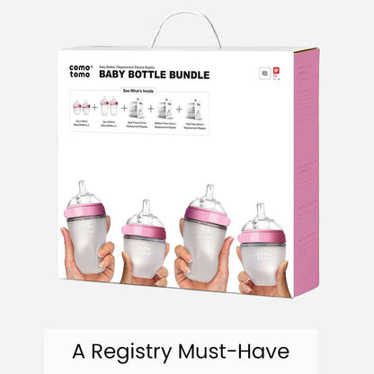 Comotomo - Baby Bottle Bundle Pink