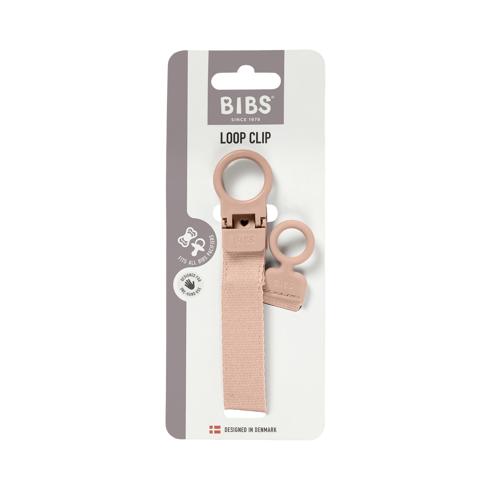 BIBS Pacifier Clip Loop- Blush