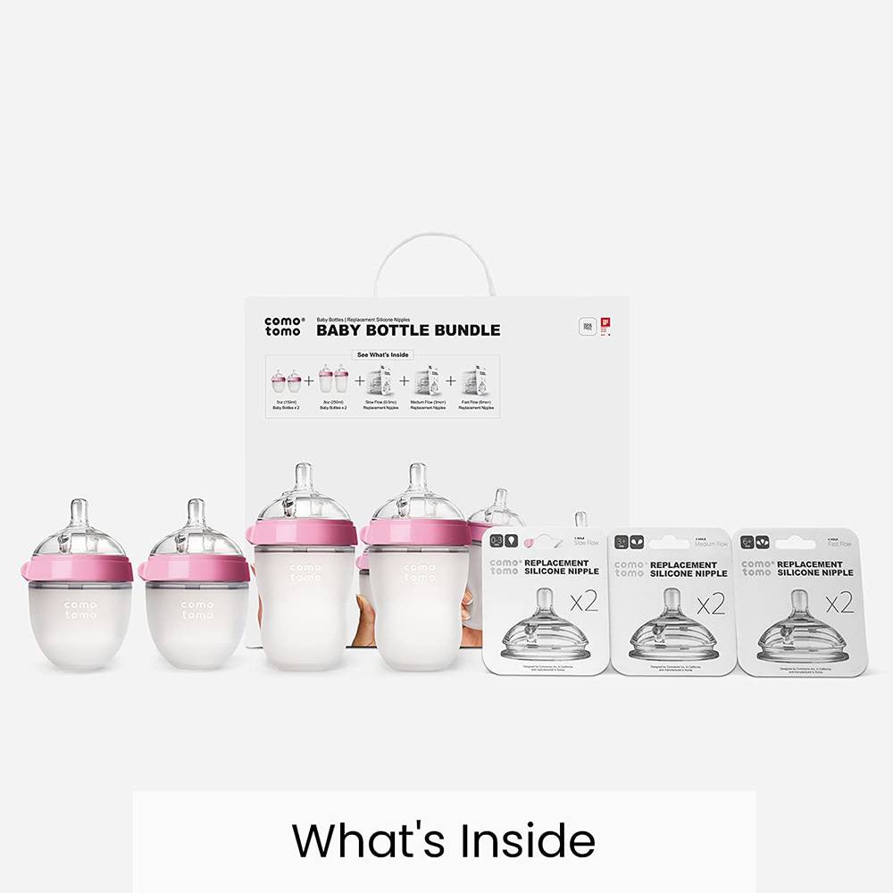 Comotomo - Baby Bottle Bundle Pink