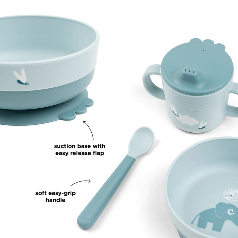 Done by Deer-Foodie first meal set w/suction - Elphee - Blue