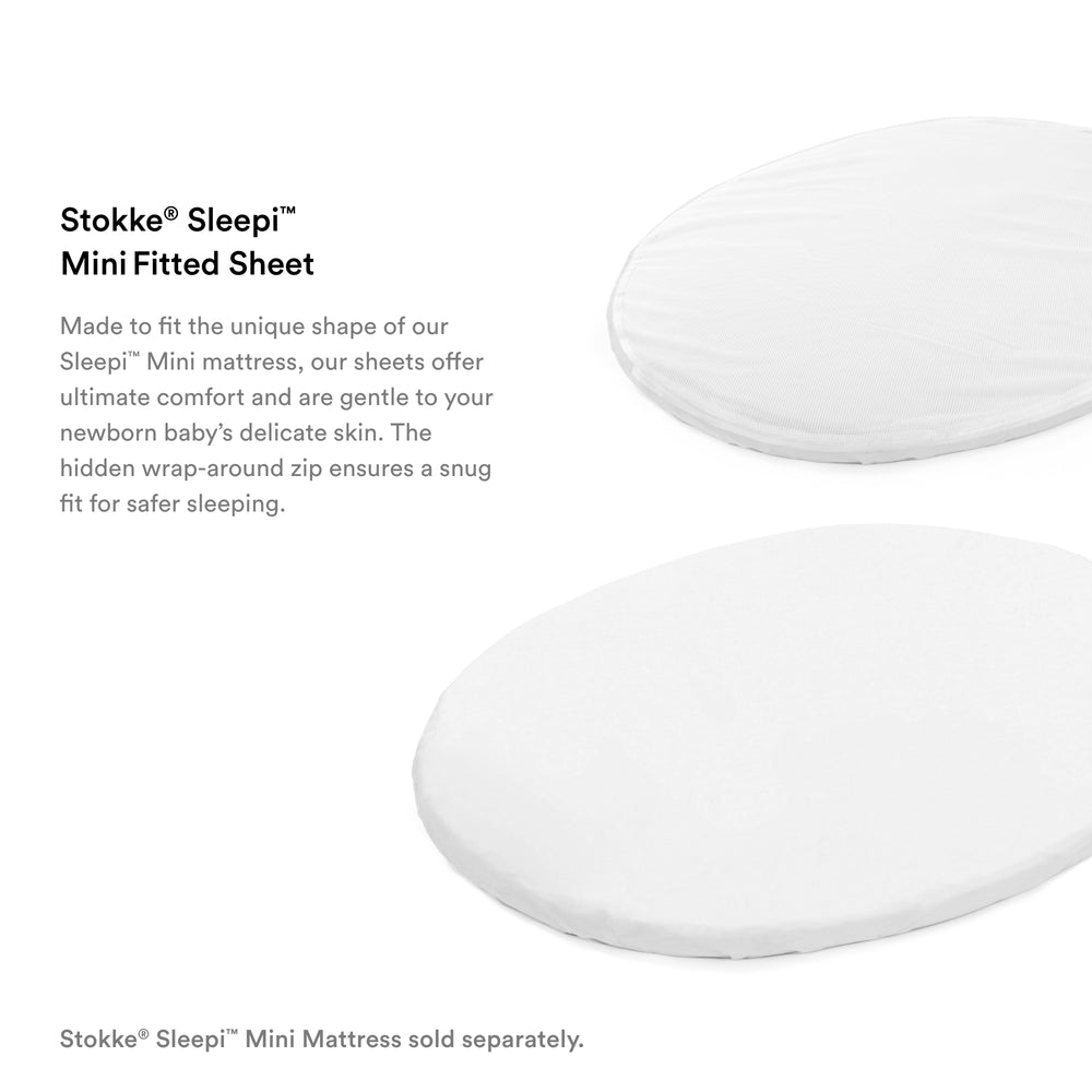 Stokke Sleepi Mini Fitted Sheet White