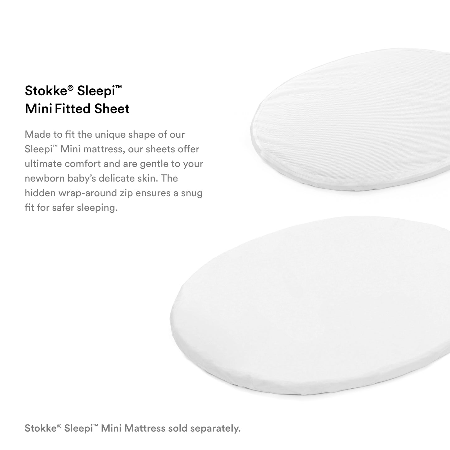 Stokke Sleepi Mini Fitted Sheet White