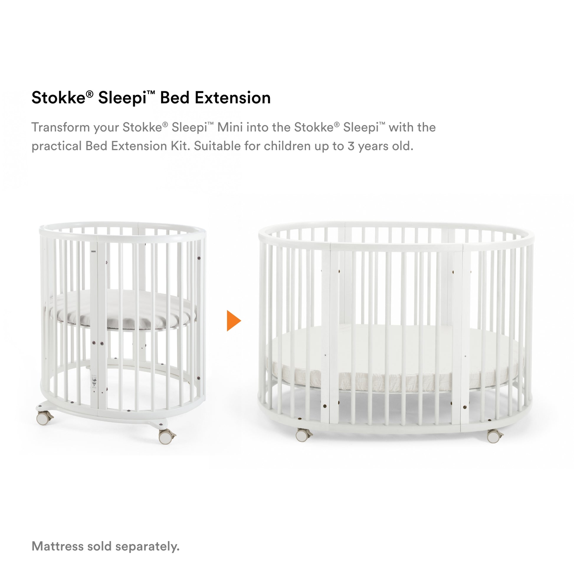 Stokke Sleepi Bed Extension V3 White – Little Wings