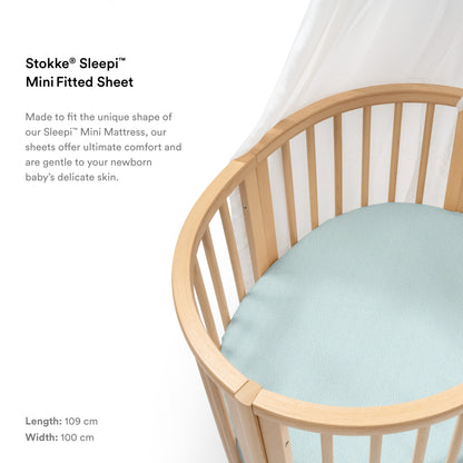 Stokke Sleepi Mini Fitted Sheet Dots Sage