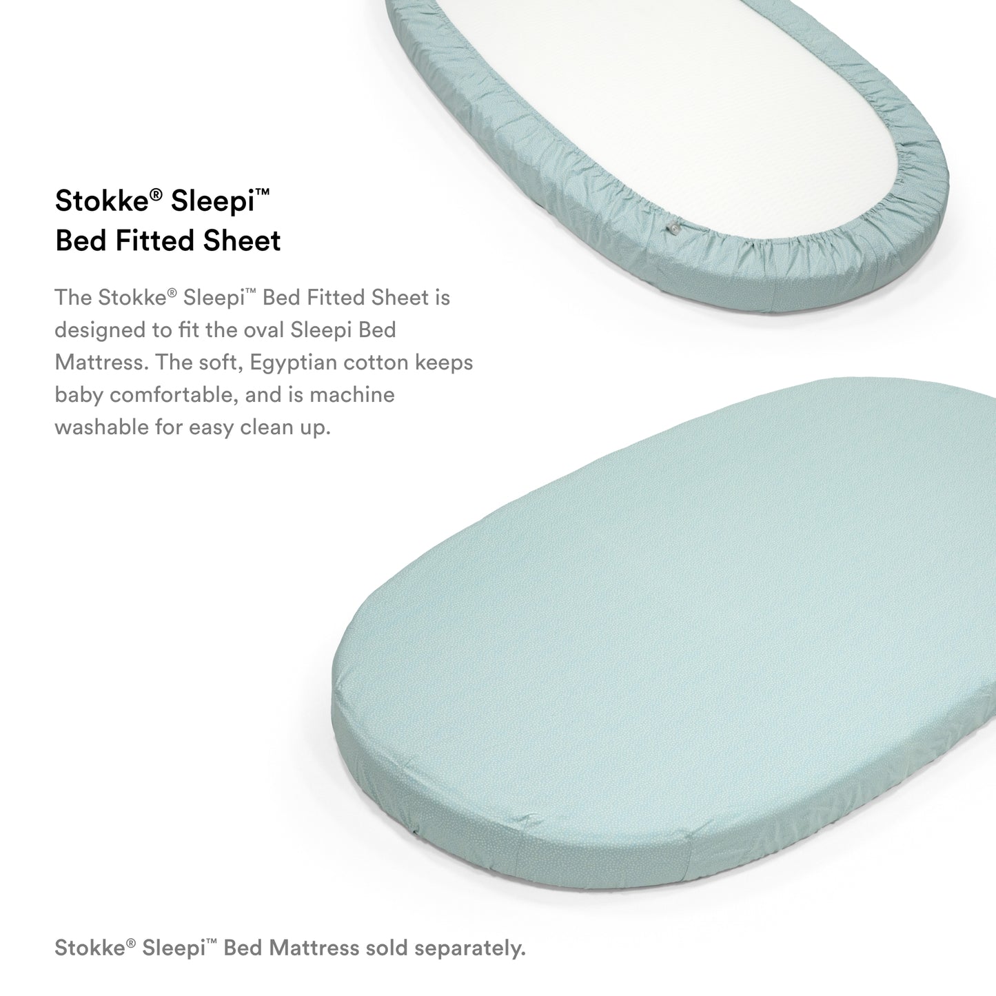 Stokke Sleepi Bed Fitted Sheet Dots Sage