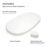 Sleepi V3 Bed Fitted Sheet White