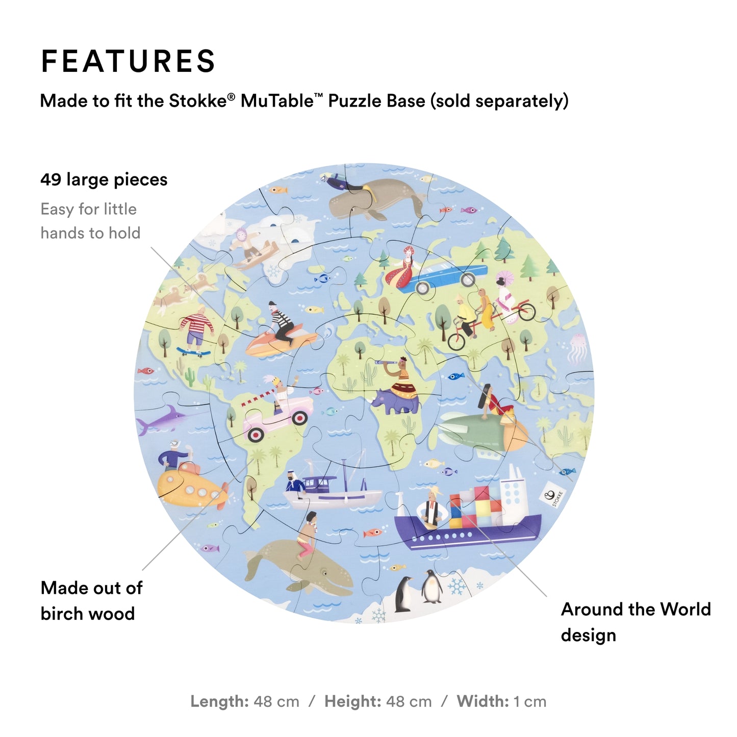 Stokke Mutable Puzzle V2 Around The World Green