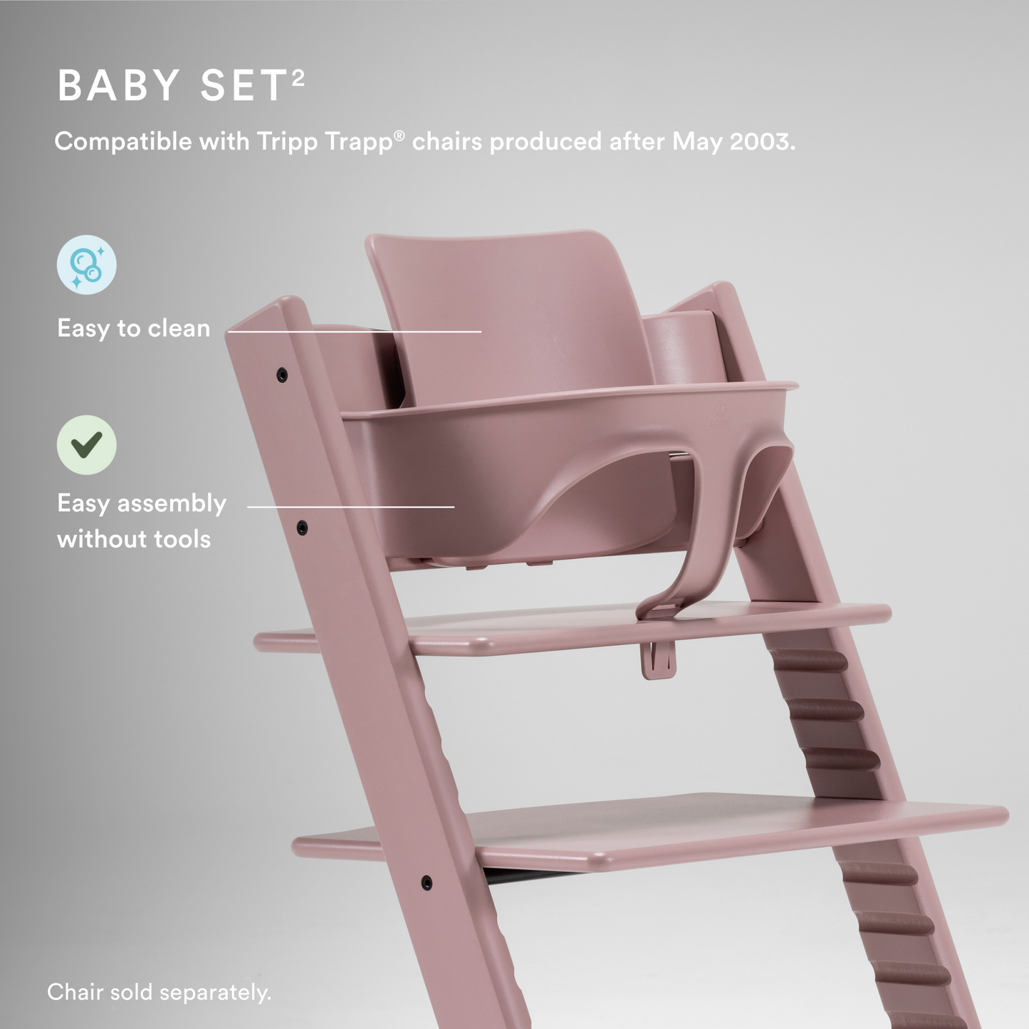 Stokke Tripp Trapp Baby Set V2 Heather Mauve