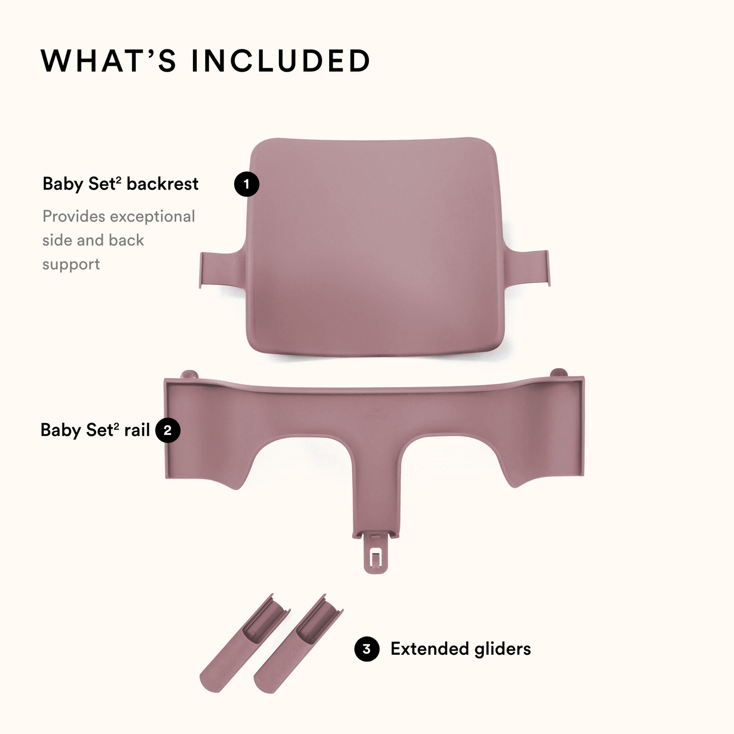 Stokke Tripp Trapp Baby Set V2 Heather Mauve