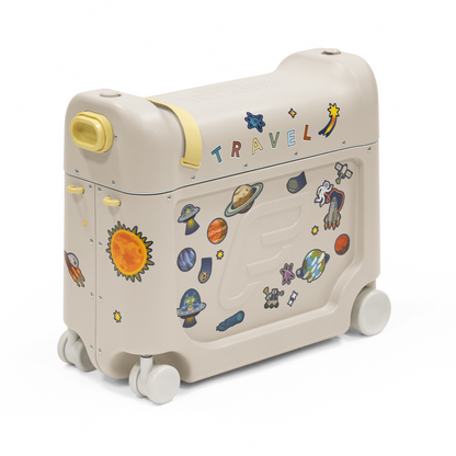 JetKids BedBox - Ride-On Suitcase-Moonglow White