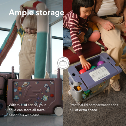 JetKids BedBox - Ride-On Suitcase-Moonglow White