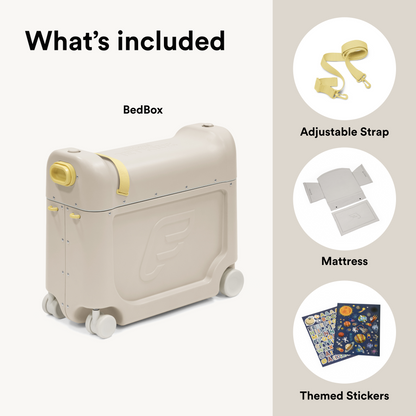 JetKids BedBox - Ride-On Suitcase-Moonglow White