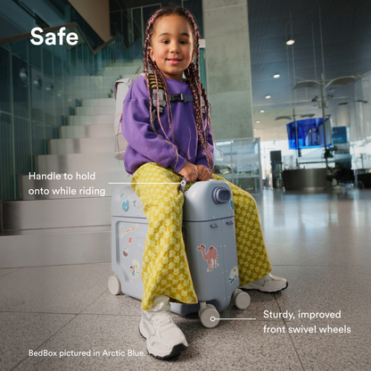 JetKids BedBox - Ride-On Suitcase-Coral Pink