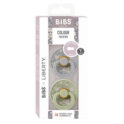 Bibs-Liberty 2 Pack Colour Latex Size 1- Capel/Sage