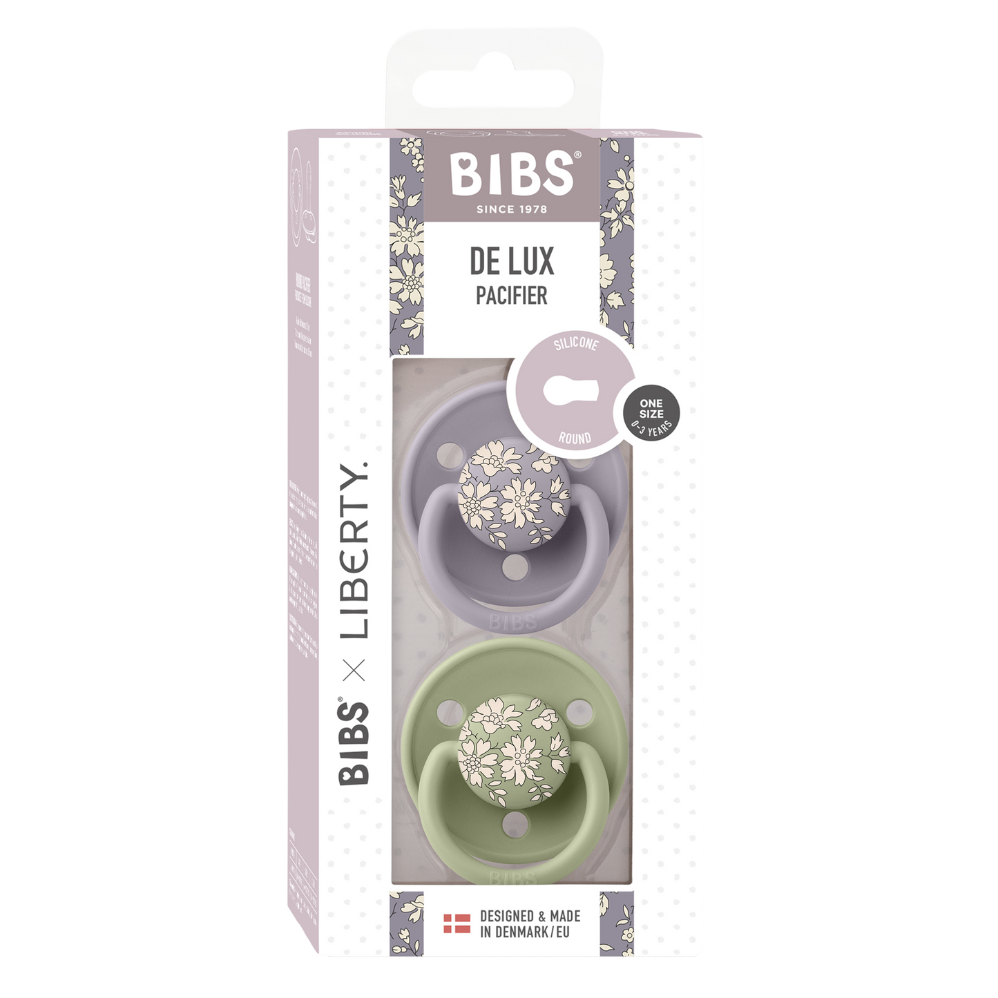 Bibs -x Liberty De Lux 2 Pack Silicone Onesize-Capel/Sage