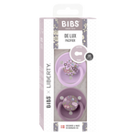 Bibs -x Liberty De Lux 2 Pack Silicone Onesize-Camomille/Mauve